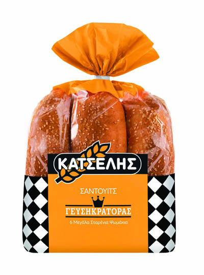 Κατσέλης Γευσηκράτορας Ψωμάκια Σάντουιτς Σταρένια 6τεμ. 480γρ.