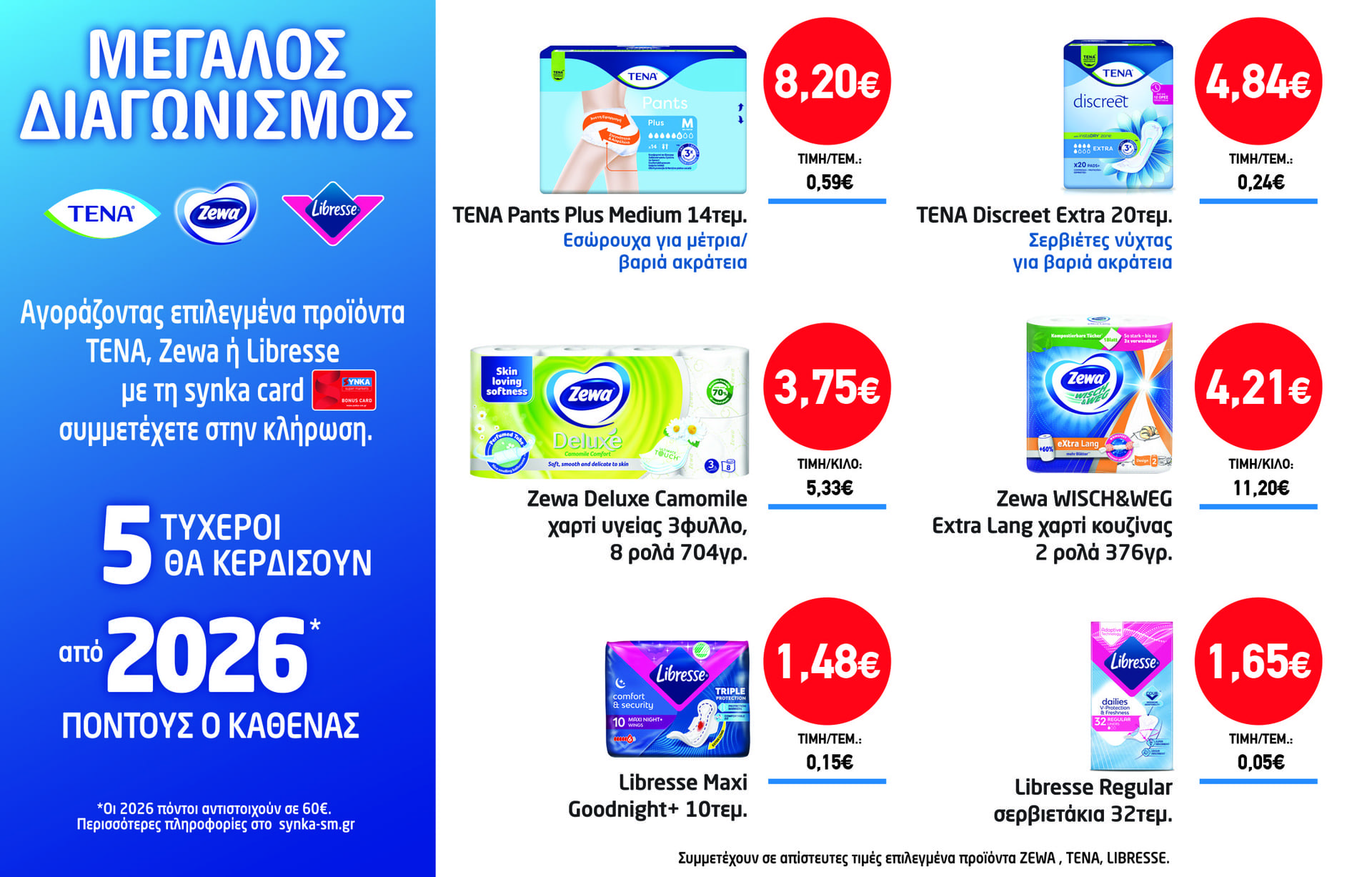 Διαγωνισμός TENA, ZEWA & LIBRESSE