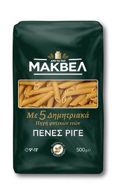 Μάκβελ 5 Δημητριακά Πένες Ριγέ 500γρ.