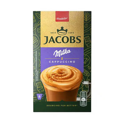Jacobs Cappuccino Καφές Milka 8x15,8γρ.