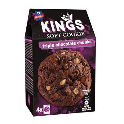 Αλλατίνη Soft Kings Μπισκότα Triple Chocolate Chunks 160γρ.