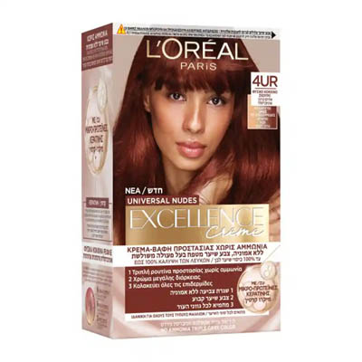 Excellence Universal Nudes 4UR, Βαφή Μαλλιών Φυσικό Κόκκινο Σκούρο 48ml.