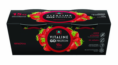 Δέλτα Vitaline 0% Go Protein Φράουλα 2χ170γρ