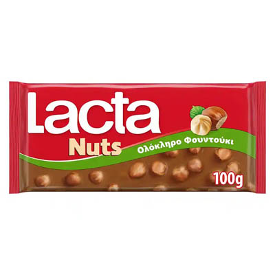 Lacta Σοκολάτα Με Ολόκληρα Φουντούκια 100γρ.