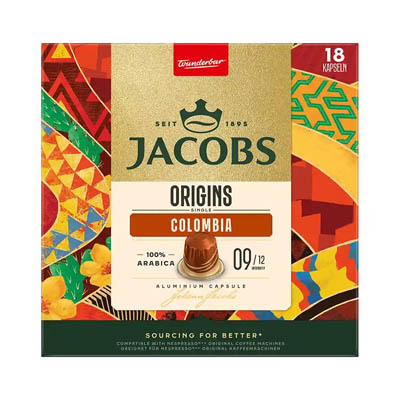 Jacobs Κάψουλες Origins Colombia για Nespresso 18 τεμ., 100% Arabica