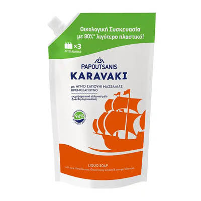 Καραβάκι Κρεμοσάπουνο Ανταλλακτικό Refill Honey&Orange Blossom 900ml.