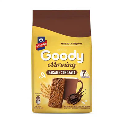 Αλλατίνη Goody Morning Μπισκότα Κακάο & Σοκολάτα 160γρ.