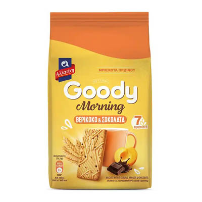 Αλλατίνη Goody Morning Μπισκότα Βερίκοκο & Σοκολάτα 160γρ.