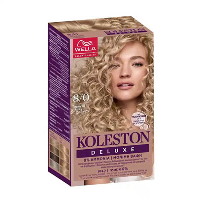 Wella Koleston Deluxe Kit  Βαφή Μαλλιών Χωρίς Αμμωνία Νo 8/0