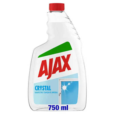 Ajax Τζαμιών Crystal Clean Ανταλλακτικό 750ml.