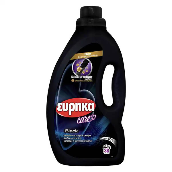 Εύρηκα Υγρό Απορρυπαντικό Care Black 1.52lt 38 Μεζούρες
